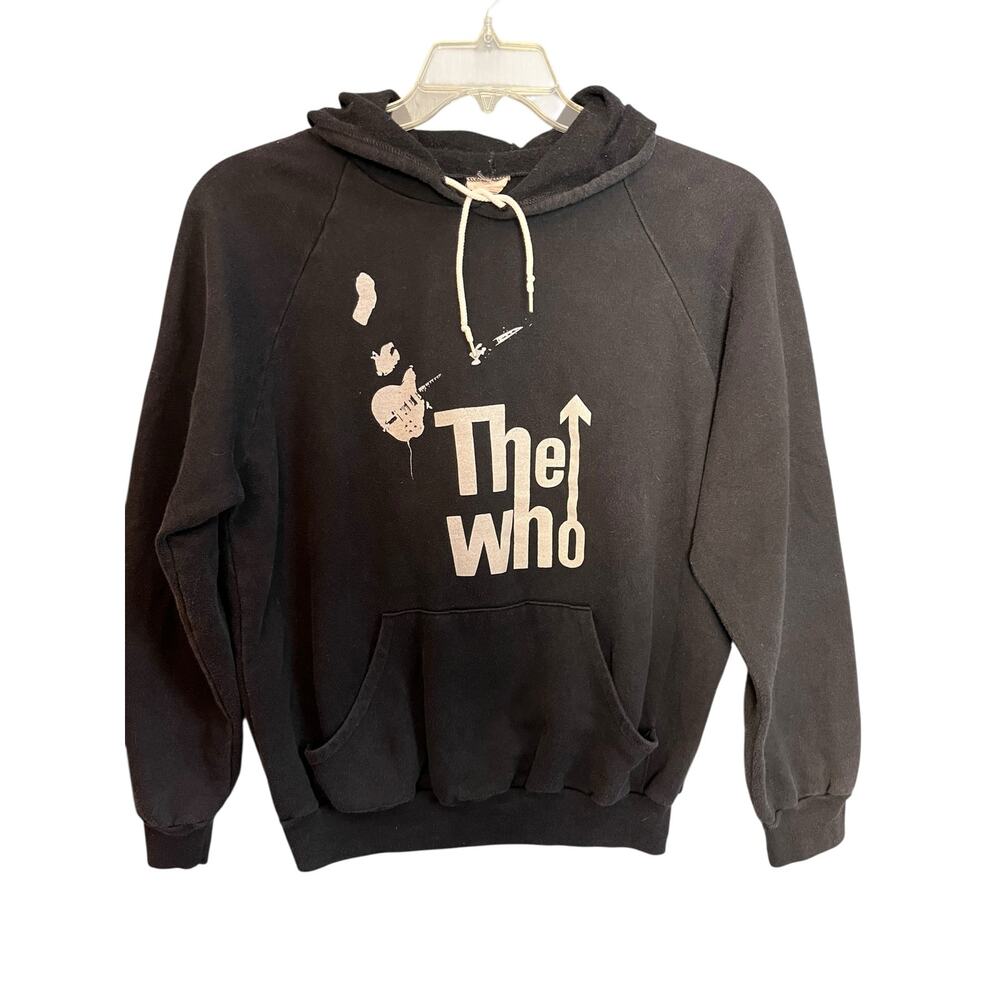 VTG The Who Band Hoodie L 80s-90s Made in Canada Cotton Rope Drawstring